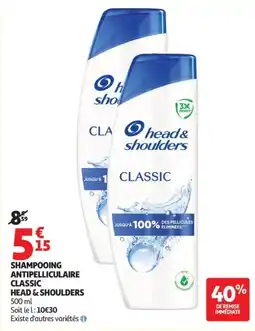 Auchan Head&shoulders shampooing antipeliculaire classic offre