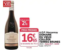Promocash Domaine du Vieux Collège Marsannay offre