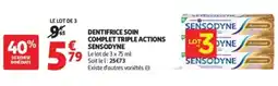 Auchan Sensodyne Dentifrice Soin Complet Triple Actions offre