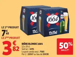 Auchan 1664 Bière blonde offre