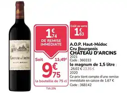 Promocash CHATEAU D'ARCINS offre