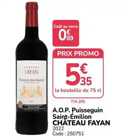 Promocash CHATEAU FAYAN offre