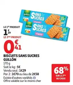Auchan GULLÓN BISCUITS SANS SUCRES offre