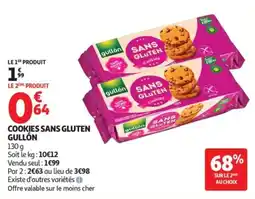 Auchan GULLÓN Cookies sans gluten offre