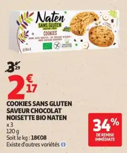 Auchan NATEN Cookies sans gluten offre