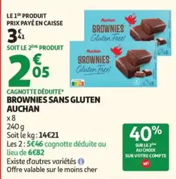 Auchan Auchan Brownies Sans Gluten offre