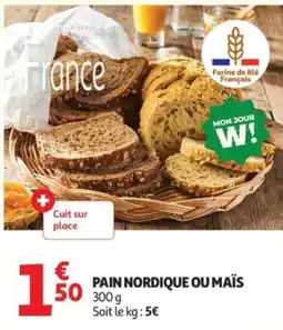 Auchan PAIN NORDIQUE OU MAÏS offre