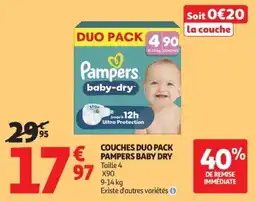 Auchan Pampers couches offre
