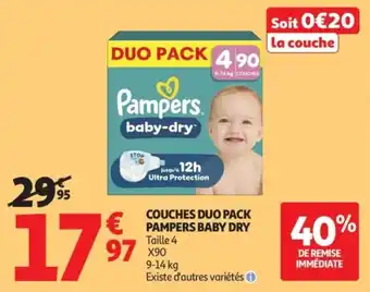 Pampers couches