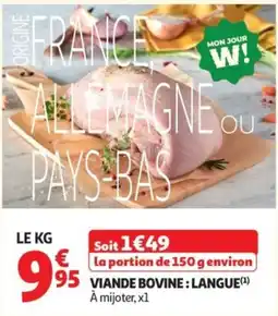 Auchan VIAND Bovine : LANGUE offre