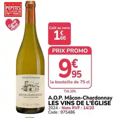 Promocash LES VINS DE L' EGLISE Mâcon-Chardonnay offre