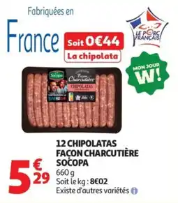 Auchan SOÇOPA CHIPOLATAS offre