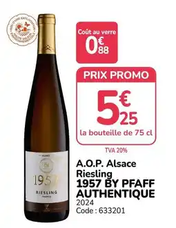 Promocash 1957 BY PFAFF RIESLING offre