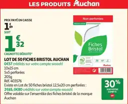 Auchan Auchan Fiches bristol offre