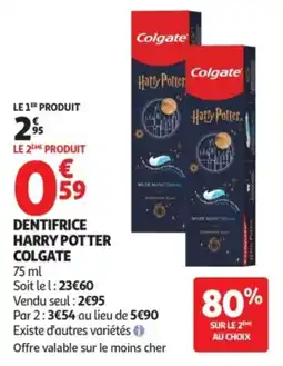 Auchan Colgate Dentifrice Harry Potter offre
