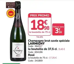 Promocash LARMIGNY Champagne brut cuvée spéciale offre