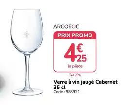 Promocash ARCOROC Verre à vin jaugé Cabernet offre