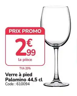 Promocash Palomino Verre à pied offre