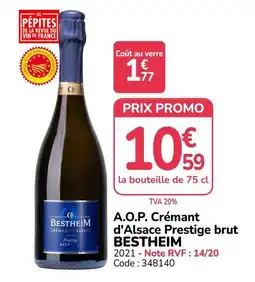 Promocash BESTHEIM Crémant d'Alsace Prestige brut offre