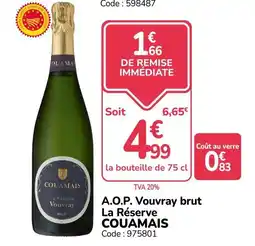 Promocash COUAMAIS A.O.P. Vouvray brut offre
