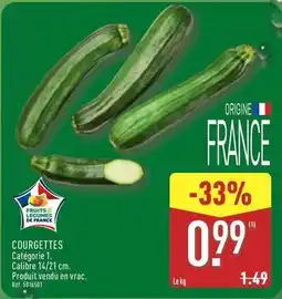 ALDI Courgettes offre