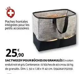 Bricomarché Dim - sac tweddy pour bûches ou granules offre
