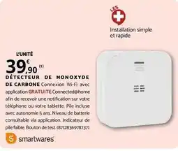 Bricomarché Détecteur de monoxyde de carbone offre
