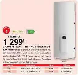 Bricomarché Sauter - chauffe-eau thermodynamique offre