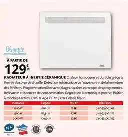 Bricomarché Durable - radiateur à inertie céramique offre