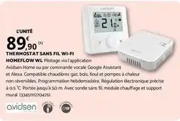 Bricomarché Avidsen - thermostat sans fil wi-fi offre