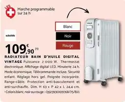 Bricomarché Dim - radiateur bain d'huile digital vintage offre