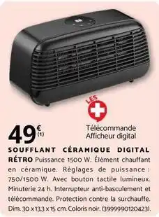 Bricomarché Dim - soufflant céramique digital offre