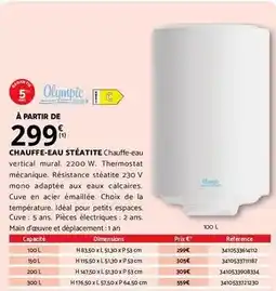 Bricomarché Chauffe-eau stéatite chauffe-eau offre