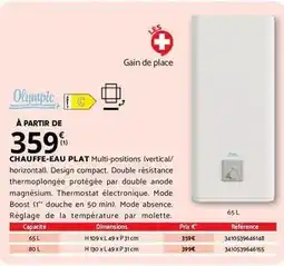 Bricomarché Boost - chauffe-eau plat offre