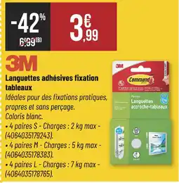Bricorama 3M Languettes adhésives fixation tableaux offre