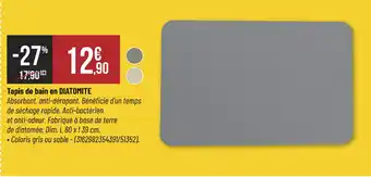 DIATOMITE Tapis de bain