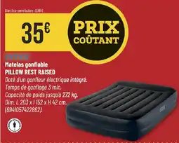 Bricorama Intex matelas gonflable pillow rest raised offre