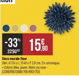 Bricorama Déco murale fleur offre