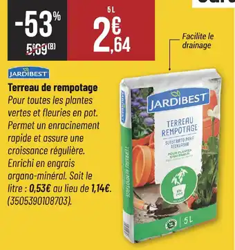 Bricorama JARDIBEST Terreau de rempotage offre