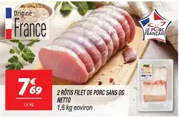 Netto Le Porc Français Rôtit Filet de Porc offre