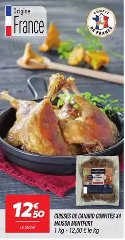 Netto MAISON MONTFORT CUISSES DE CANARD CONFITES offre
