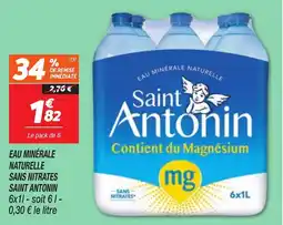 Netto Saint Antonin EAU MINÉRALE NATURELLE offre