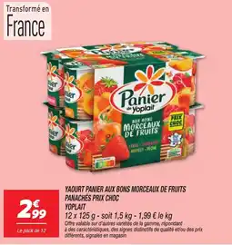 Netto Yoplait Panier aux bons morceaux de fruits offre