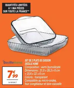 Netto DecilleHome SET DE 2 PLATS DE CUISSON offre