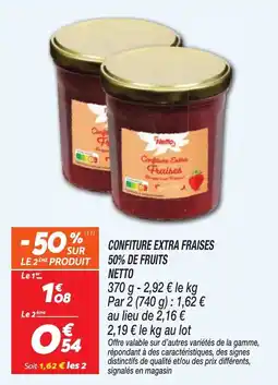 Netto Netto Confiture Extra Fraises offre