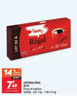 Netto Netto Café moulu Régal offre