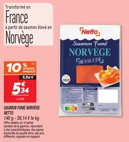 Netto Netto Saumon Fumé offre