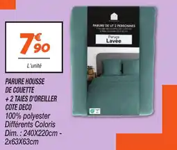 Netto Parure Housse de Couette Cote Deco offre