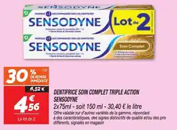 Netto SENSODYNE DENTIFRICE SOIN COMPLET TRIPLE ACTION offre
