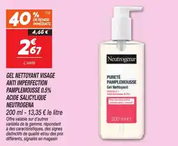 Netto Neutrogena Gel Nettoyant Visage Anti Imperfection Pamplemousse offre